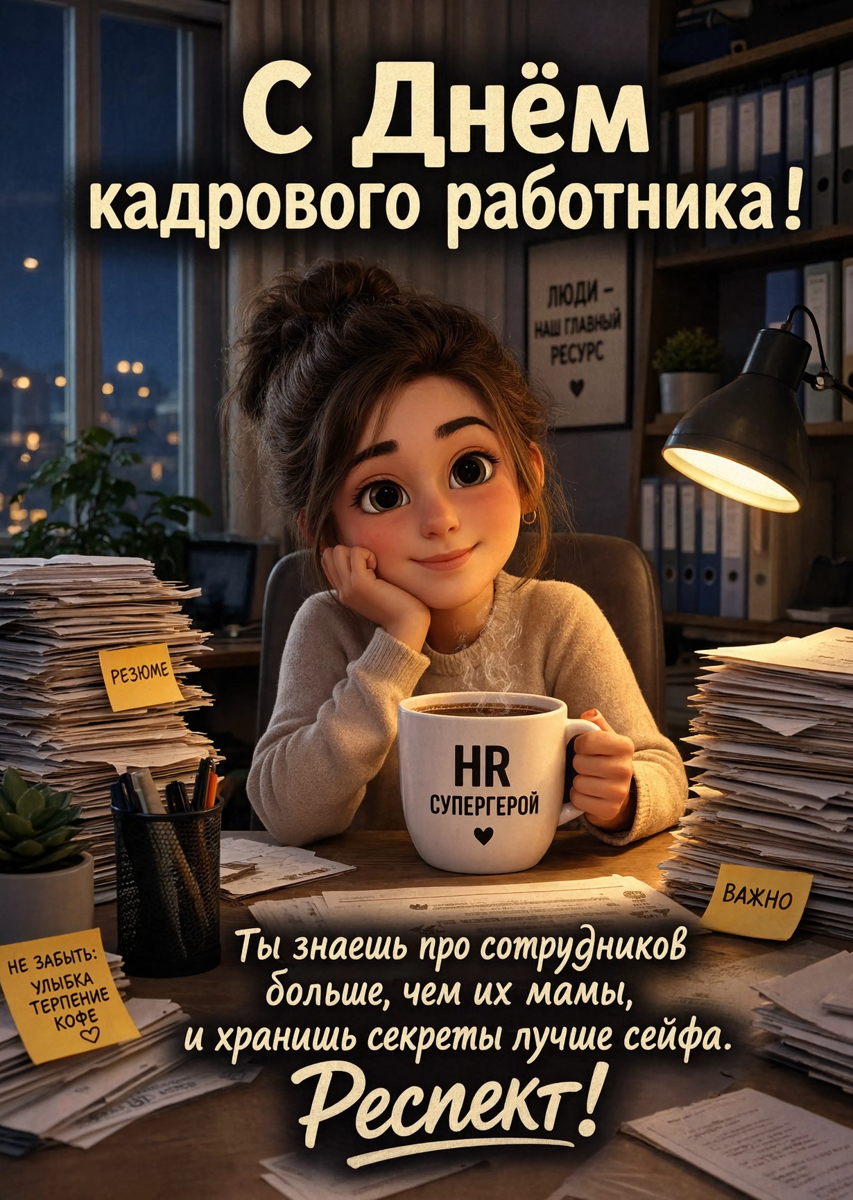 открытка с Днем Кадрового Работника-7