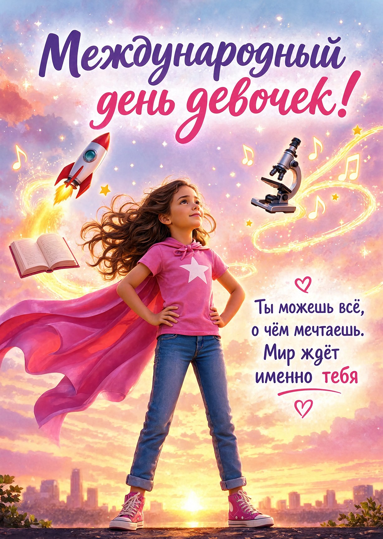 открытка с Днем Девочек-2