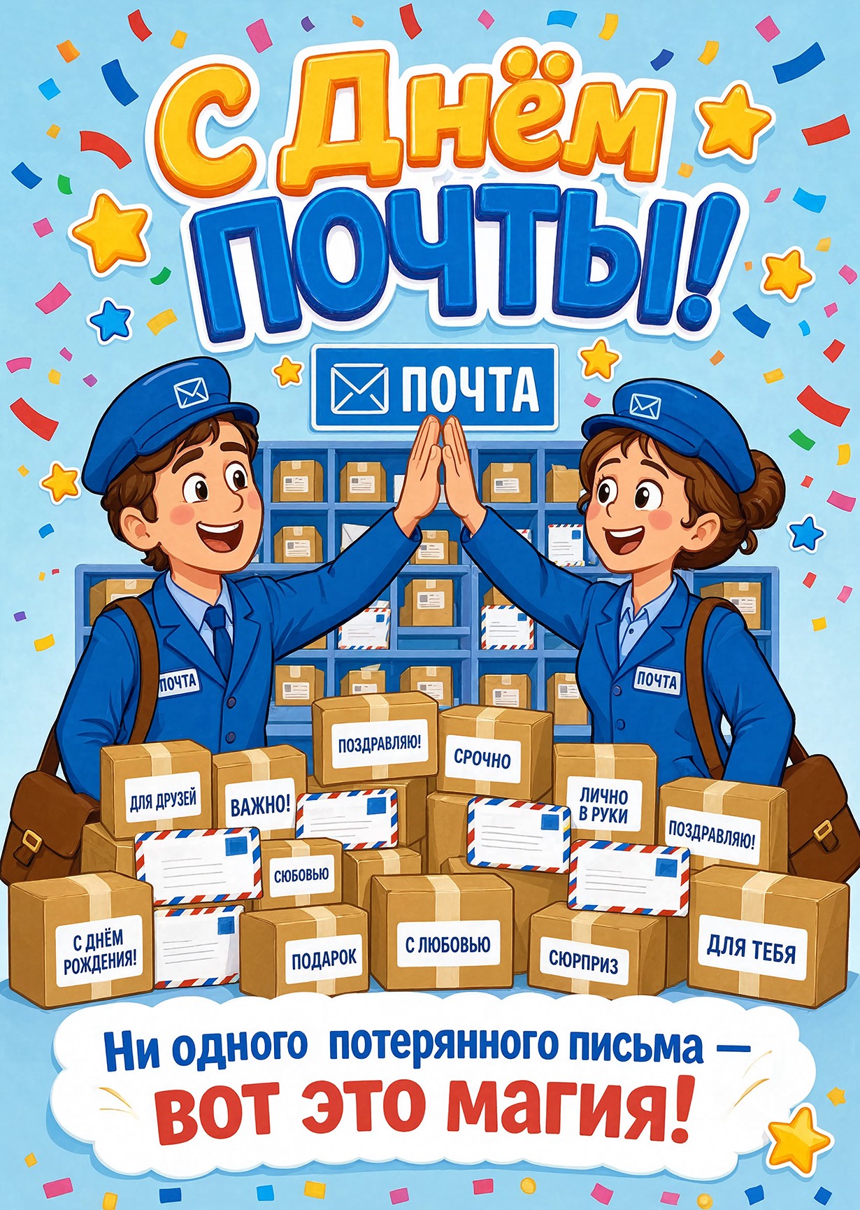 открытка с Днем Почты-6