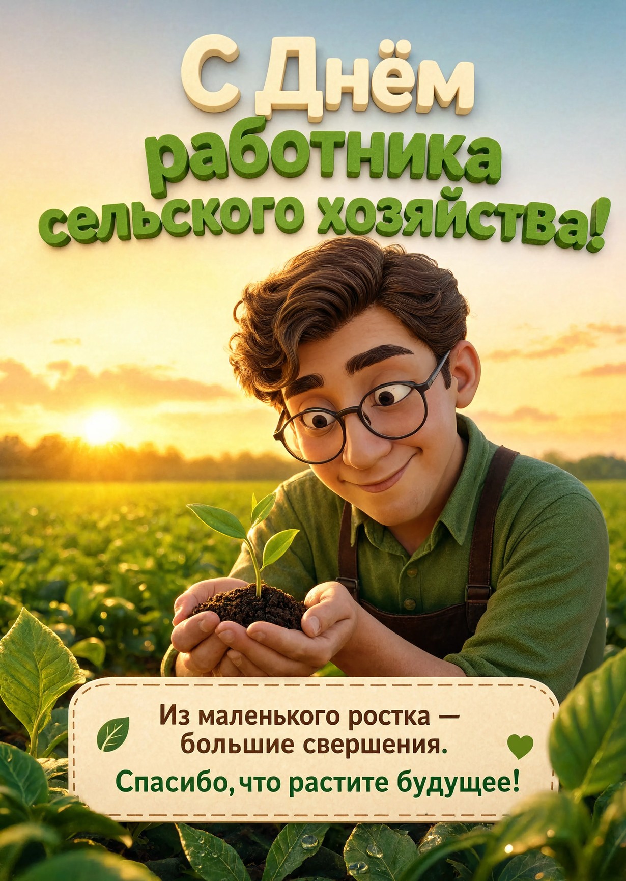 открытка с Днем Работника Сельского Хозяйства-3
