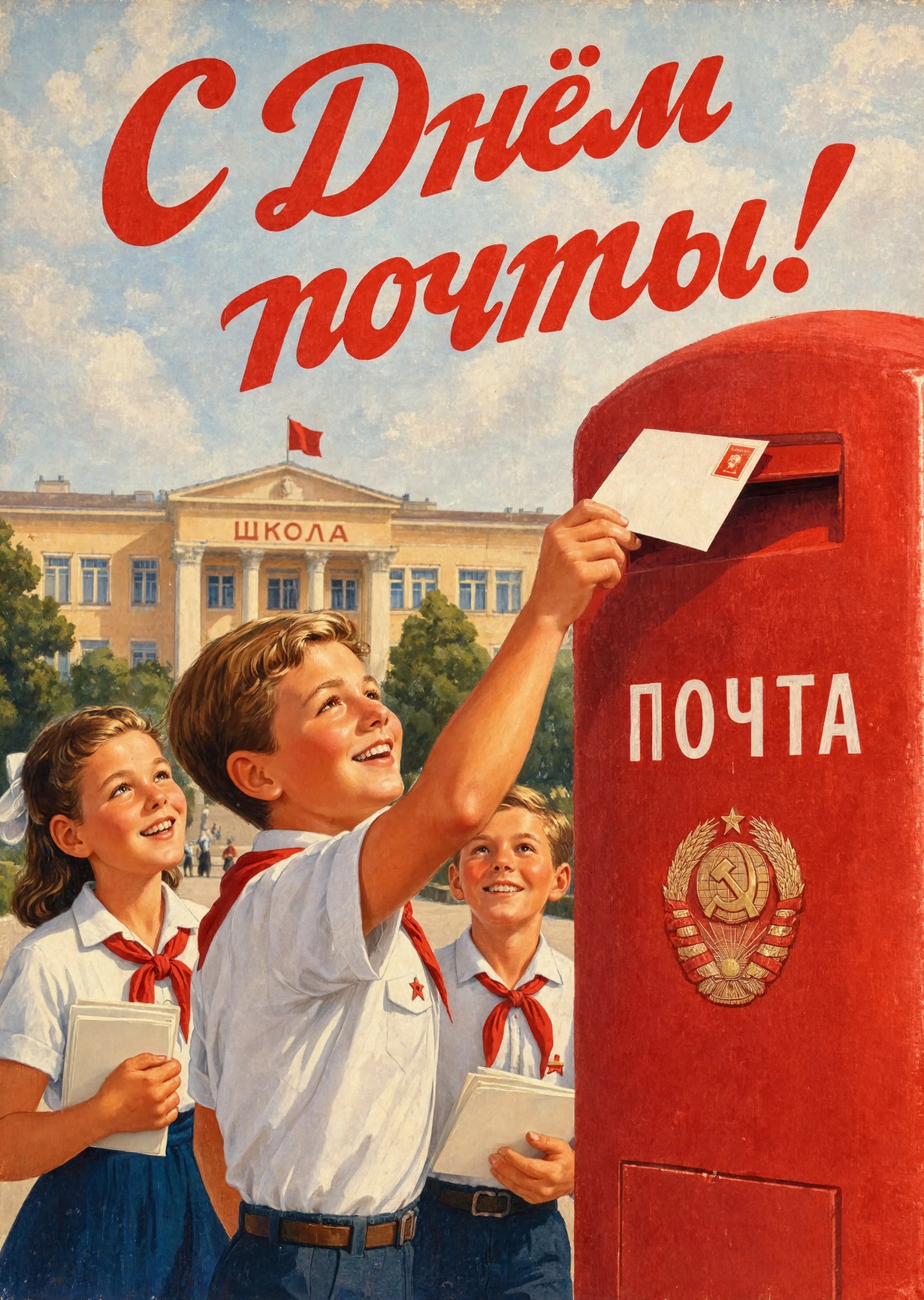 открытка с Днем Почты-23