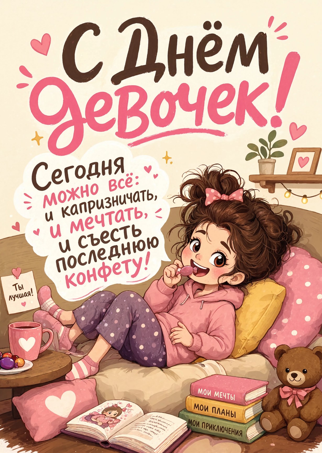 открытка с Днем Девочек-6