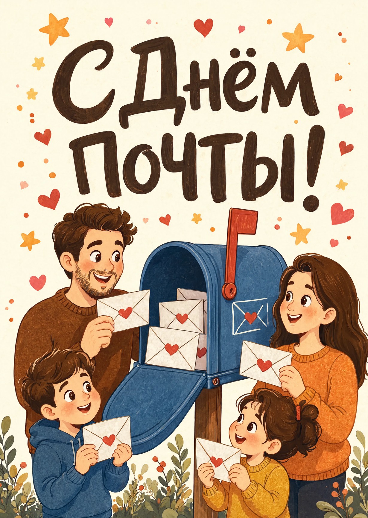 открытка с Днем Почты-1