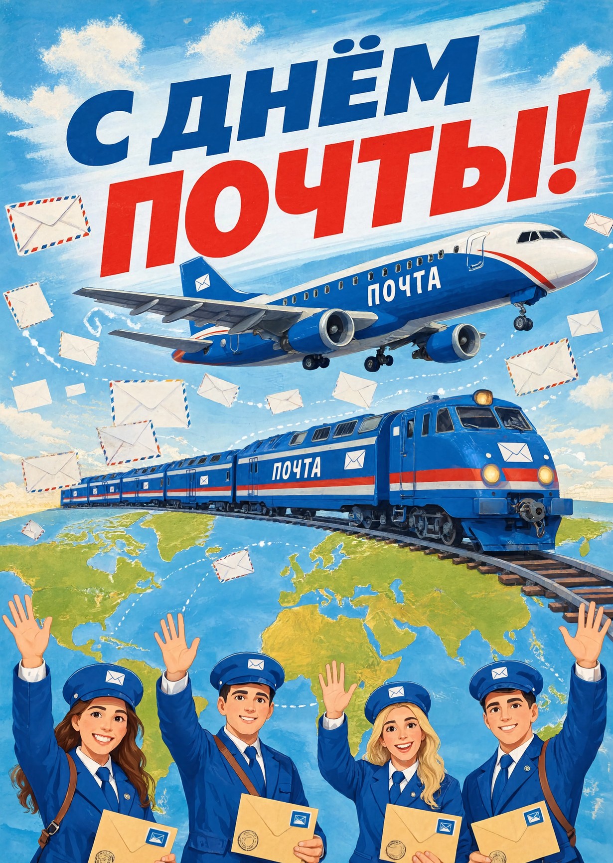 открытка с Днем Почты-21