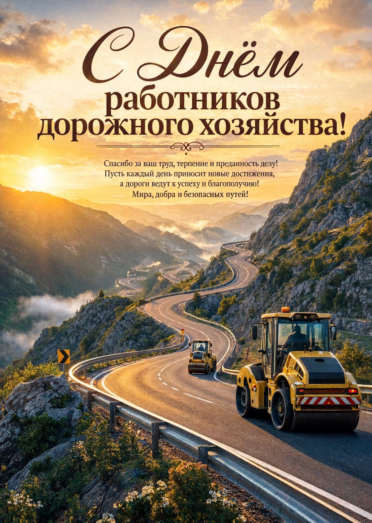 открытка с Днем Работника Дорожного Хозяйства-26