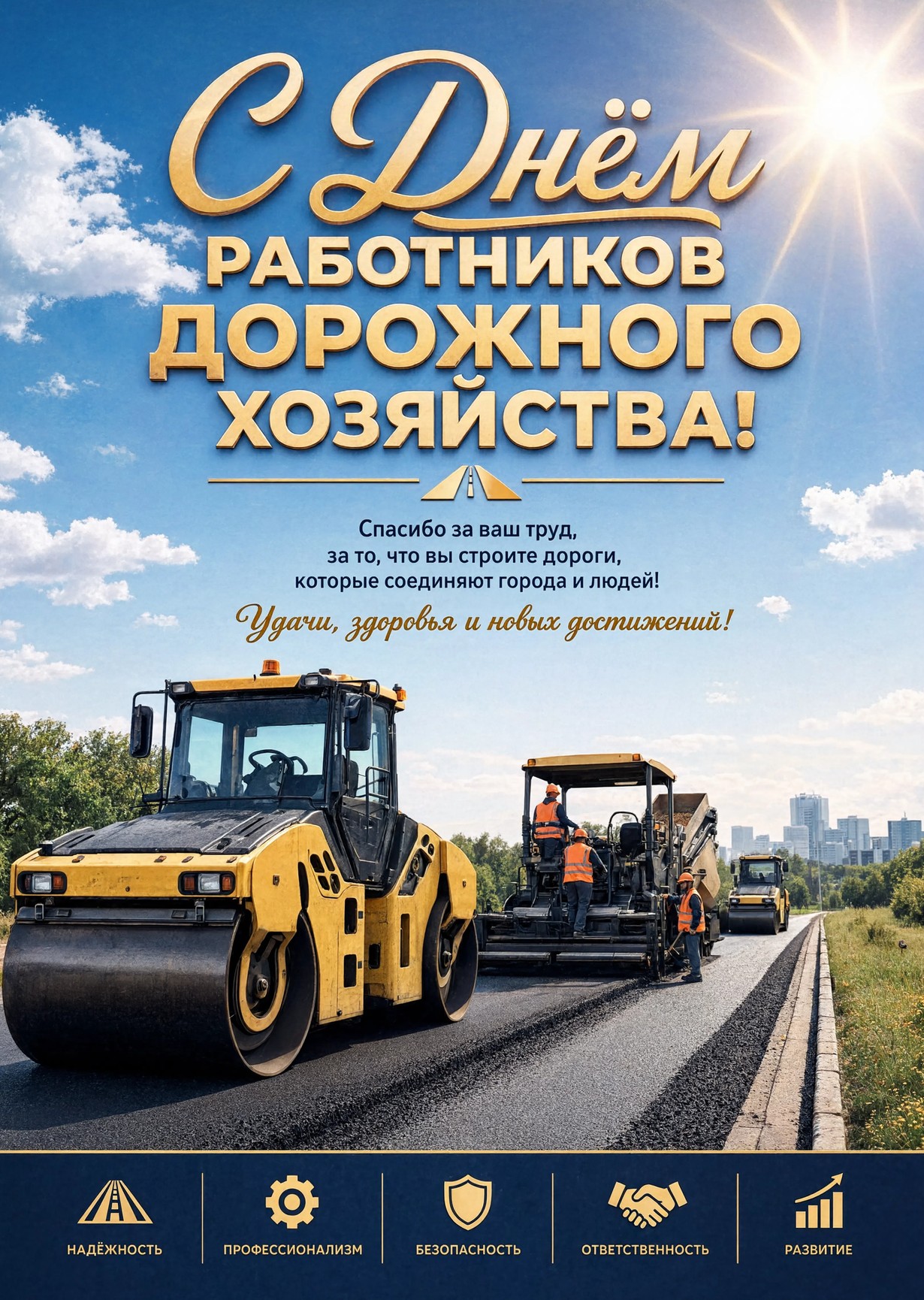 открытка с Днем Работника Дорожного Хозяйства-23