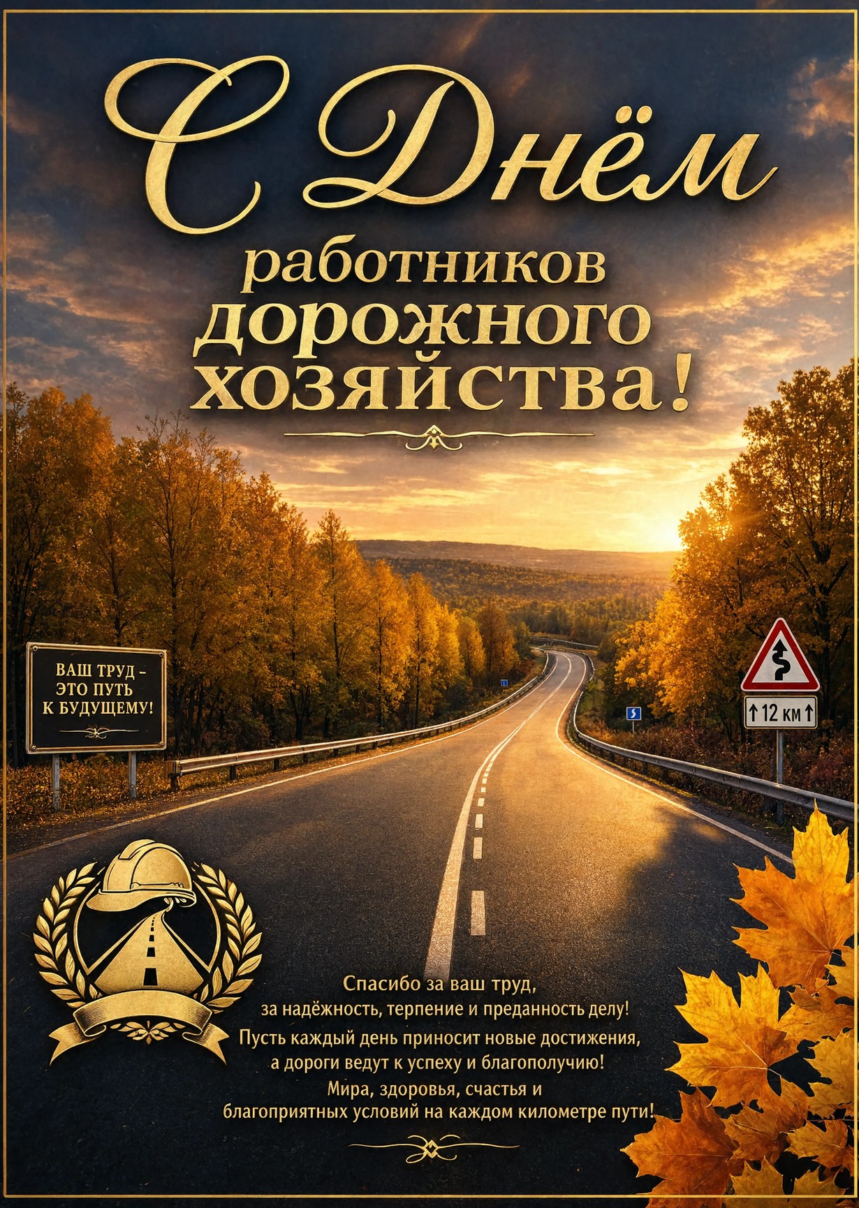 открытка с Днем Работника Дорожного Хозяйства-1