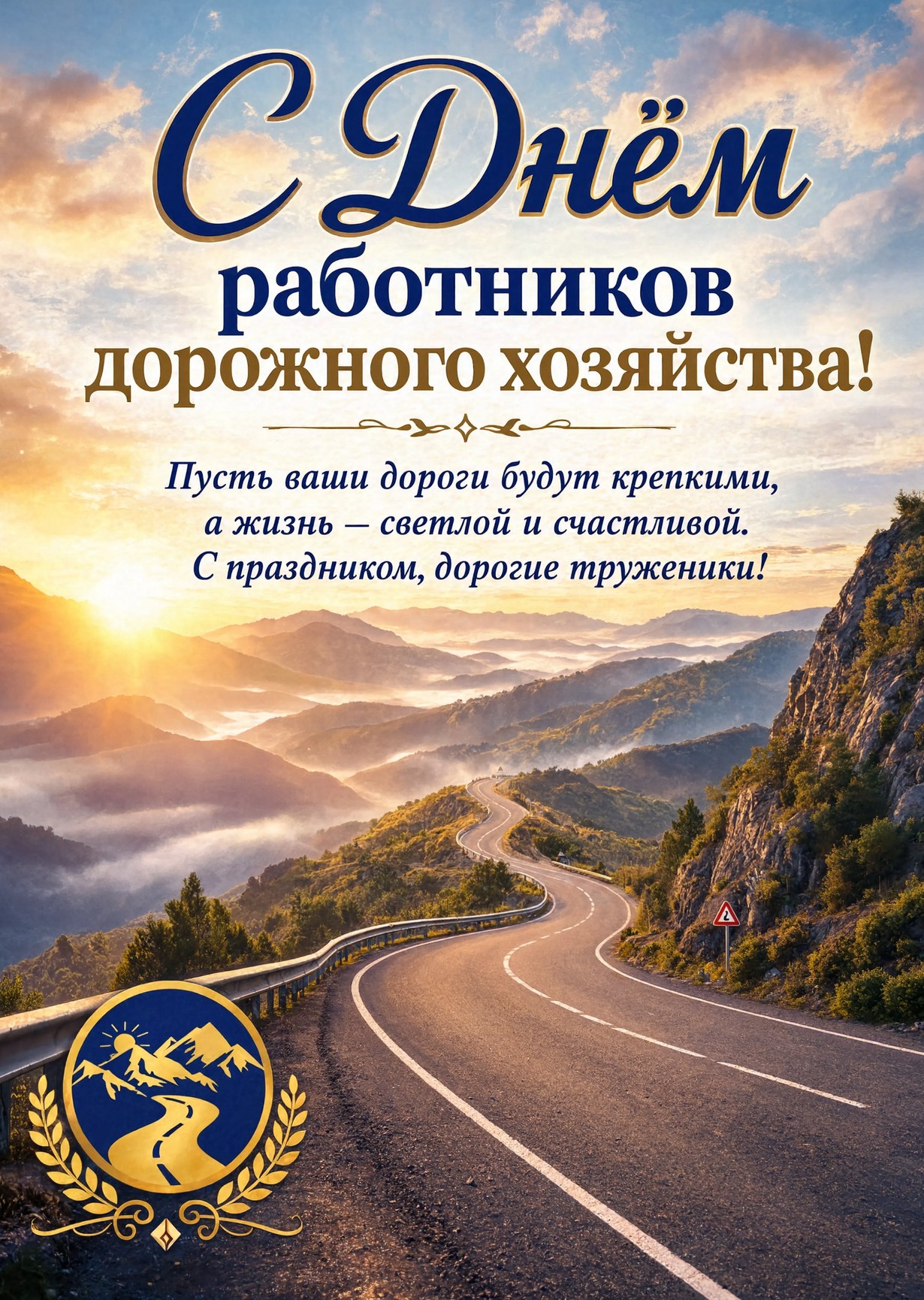 открытка с Днем Работника Дорожного Хозяйства-27
