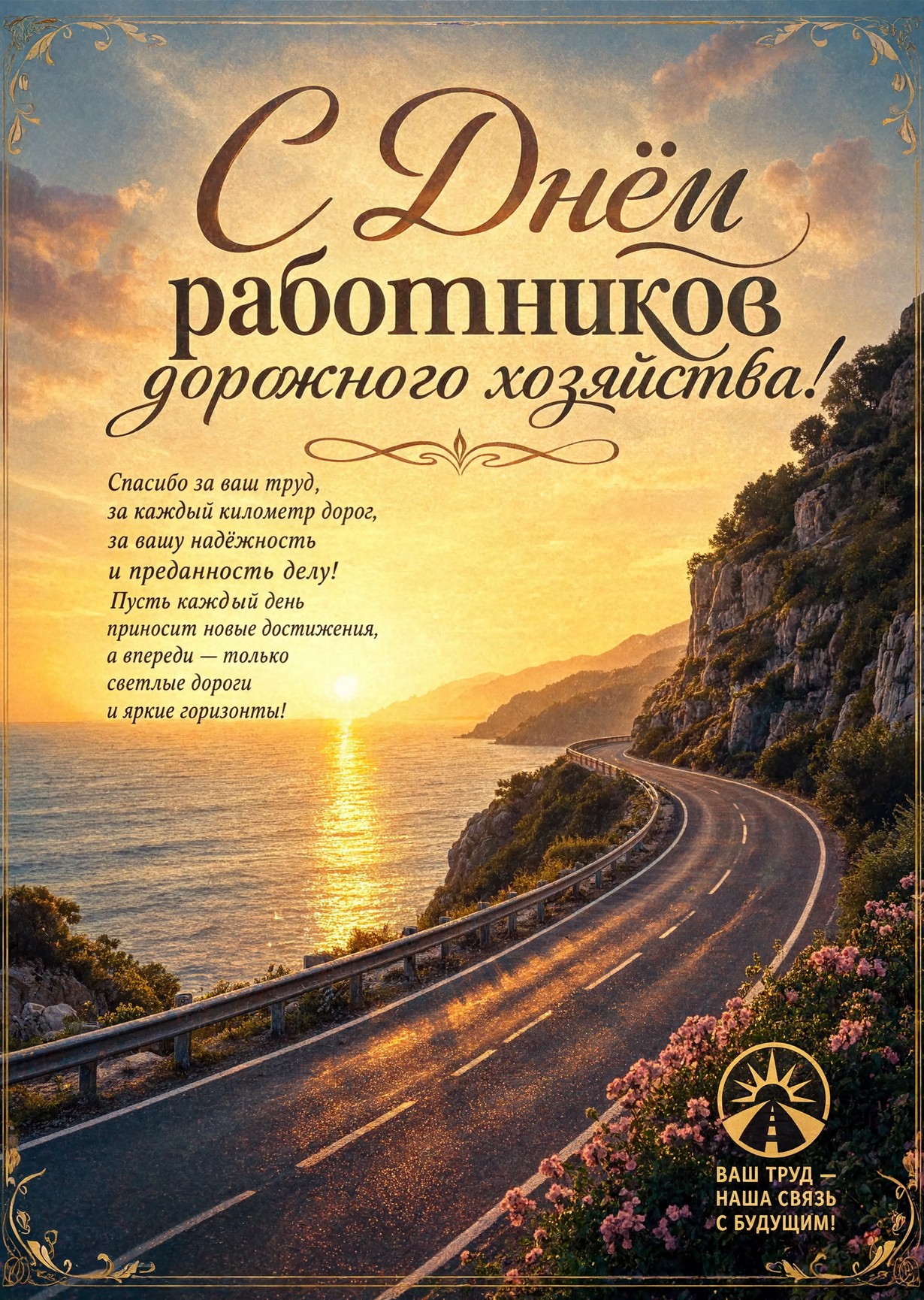 открытка с Днем Работника Дорожного Хозяйства-11