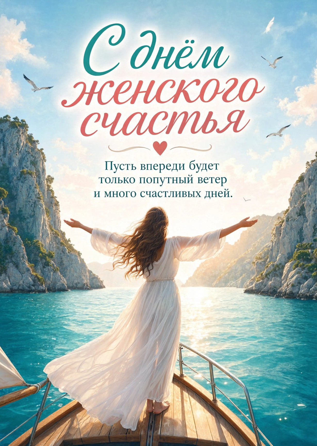 открытка с Днем Женского Счастья-22
