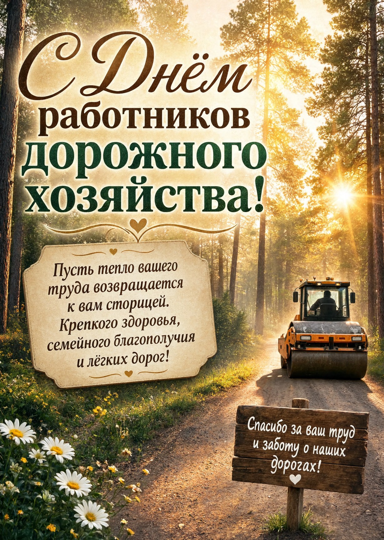 открытка с Днем Работника Дорожного Хозяйства-10