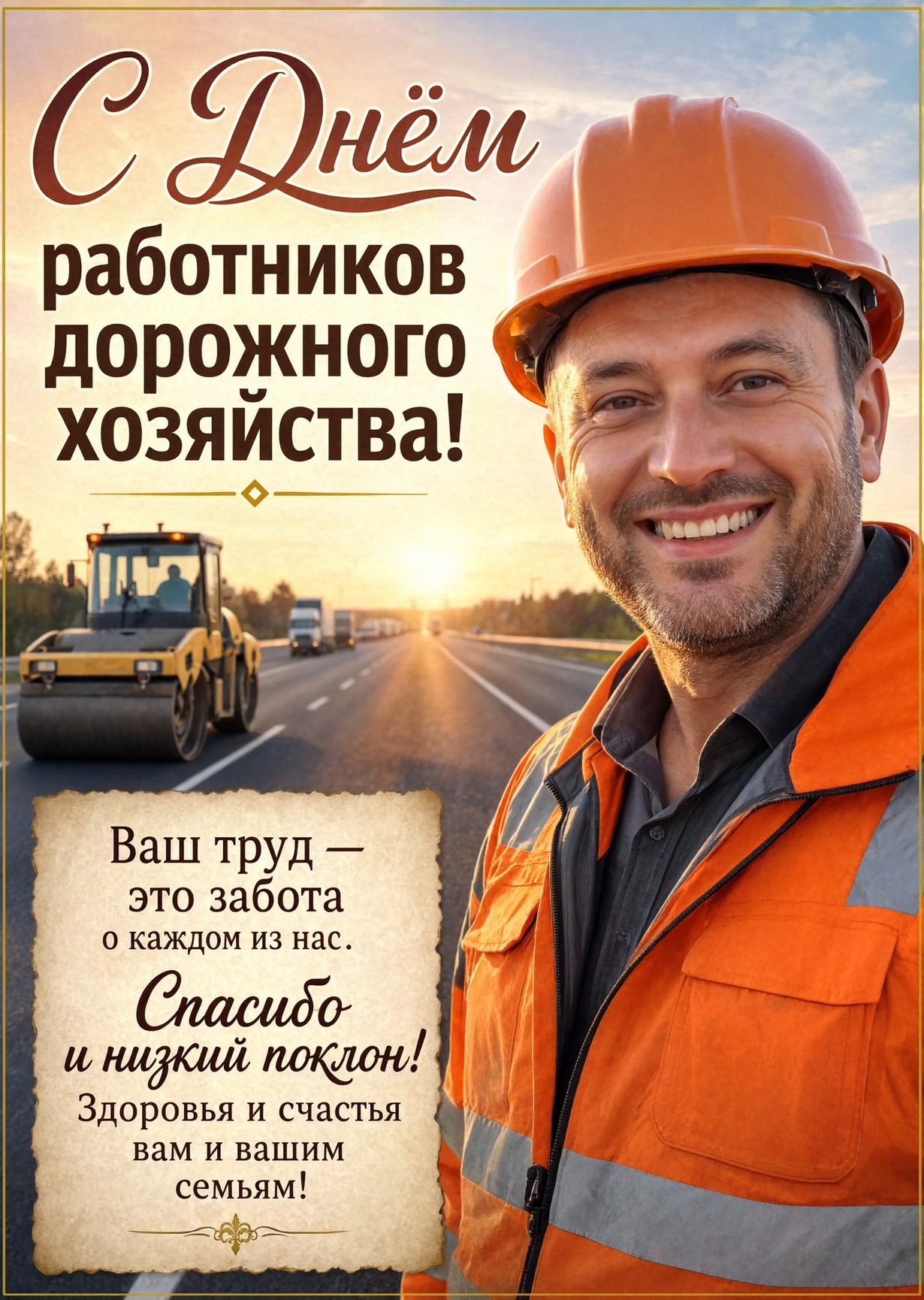 открытка с Днем Работника Дорожного Хозяйства-15