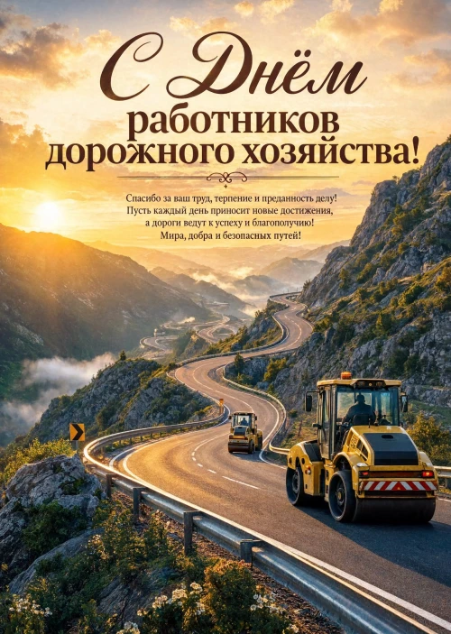 открытка с Днем Работника Дорожного Хозяйства-26