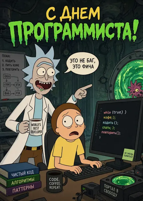Открытка С Днём Программиста #28