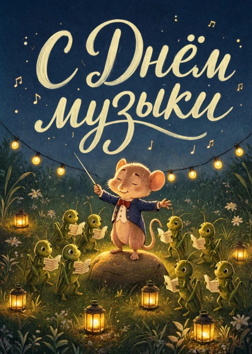 Открытка с Днем Музыки-10