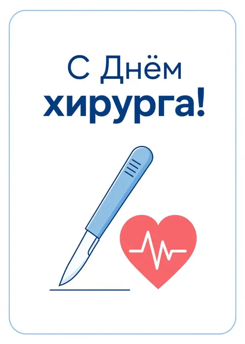 Открытка с Днем Хирурга #4