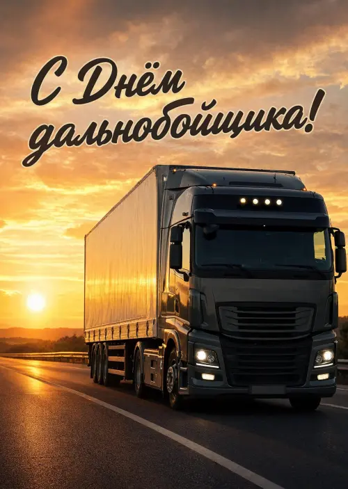 Открытка с Днем Дальнобойщика #1