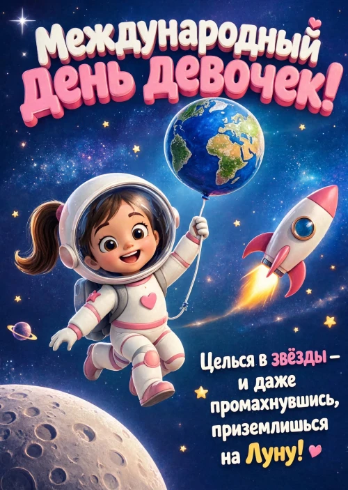 открытка с Днем Девочек-35