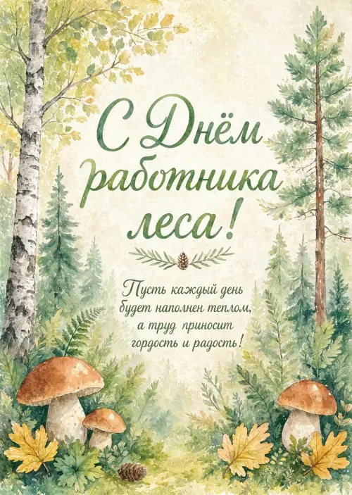 Открытка С Днём Работника Леса #2