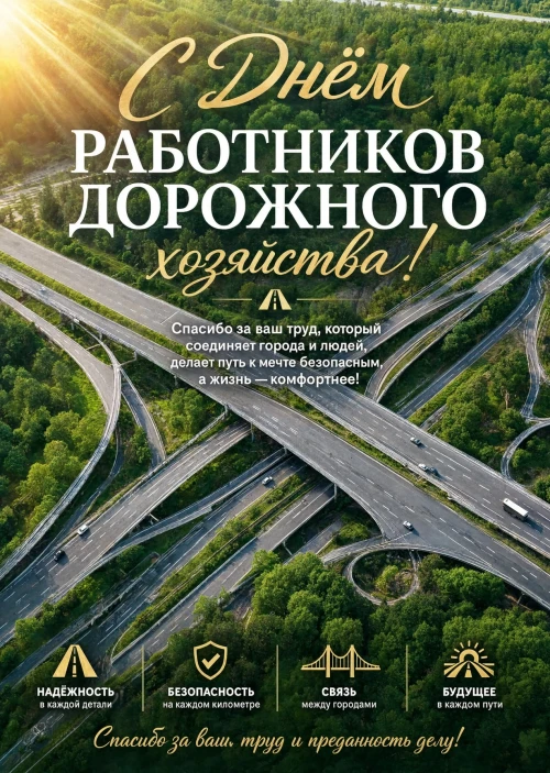 открытка с Днем Работника Дорожного Хозяйства-7