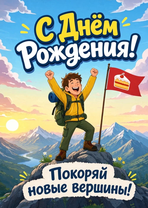 Открытка С днем рождения мужчине #2
