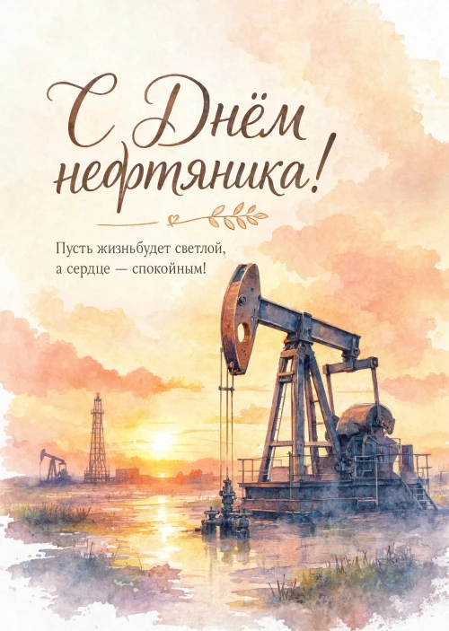 Открытка С Днём Нефтяника #48