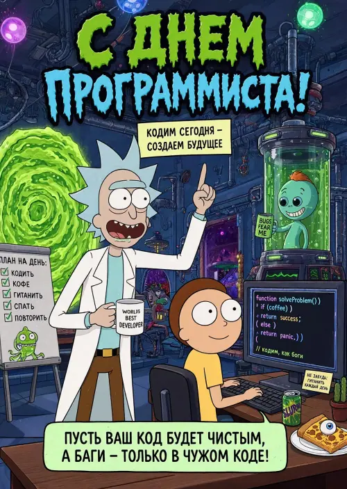 Открытка С Днём Программиста #25