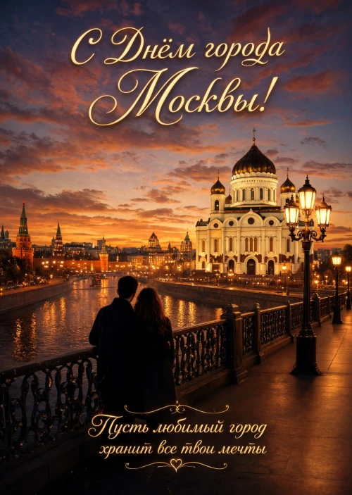 Открытка "С Днём Города Москвы" #16