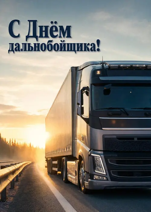 Открытка с Днем Дальнобойщика #15