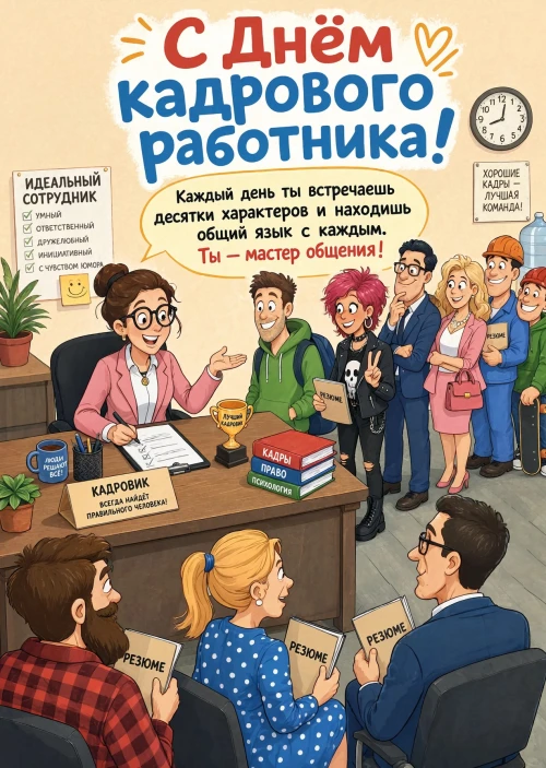 открытка с Днем Кадрового Работника-17