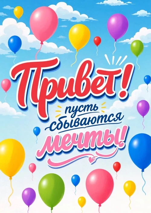 Открытка "Привет" #31