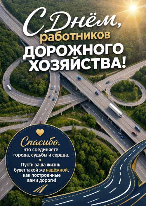 открытка с Днем Работника Дорожного Хозяйства-8