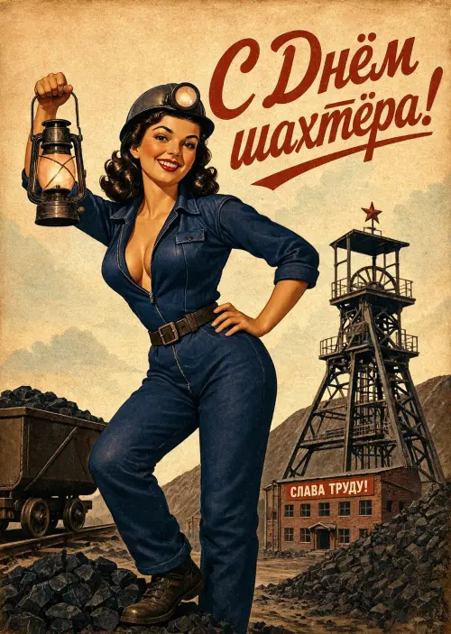 Открытка с Днем Шахтера #22