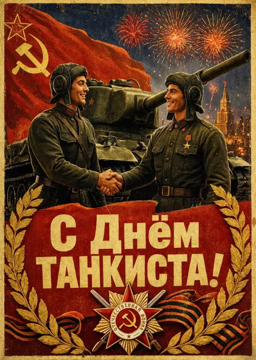 Открытка С Днём Танкиста #88