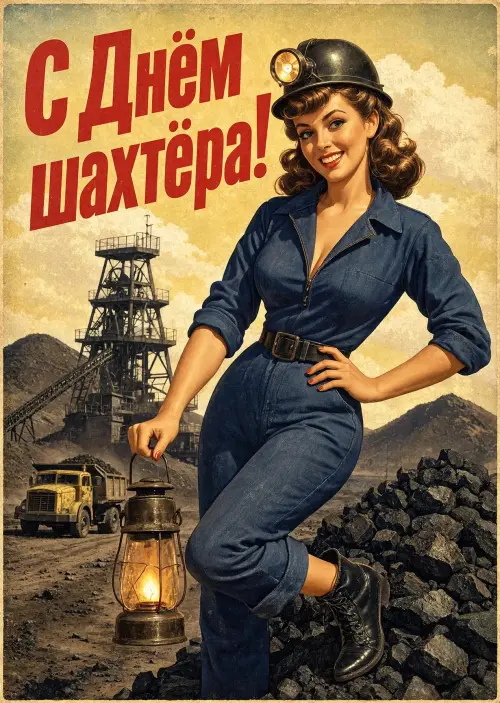 Открытка с Днем Шахтера #20