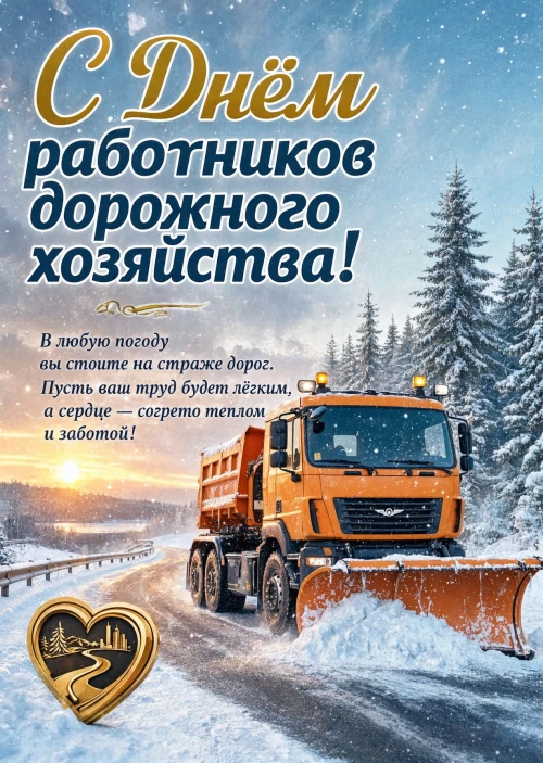 открытка с Днем Работника Дорожного Хозяйства-2