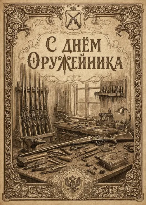 Открытка с Днем Оружейника #4