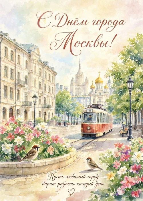 Открытка "С Днём Города Москвы" #46