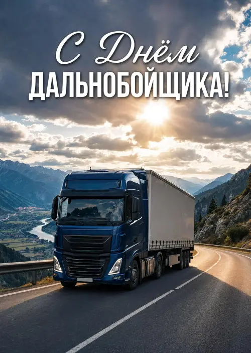 Открытка с Днем Дальнобойщика #14