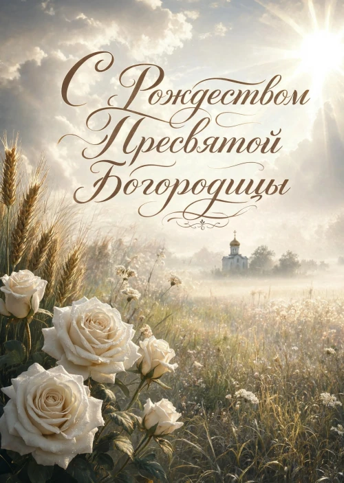 Открытка С Рождеством Святой Богородицы #43