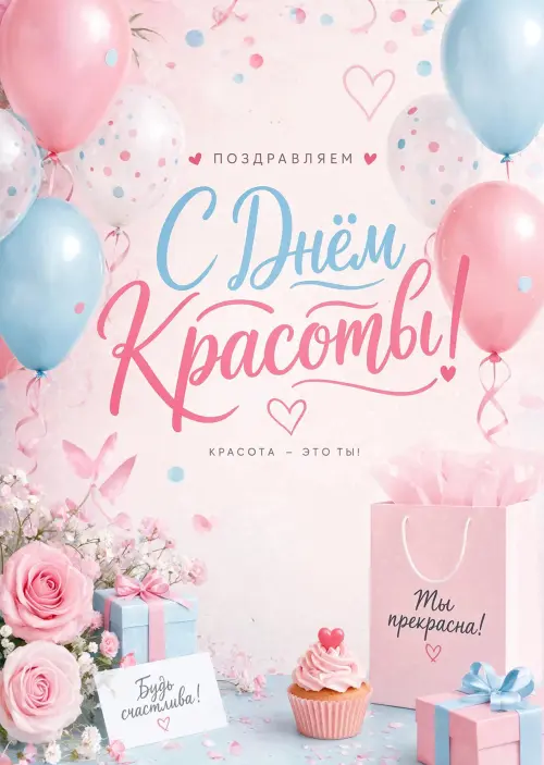 Открытка С Днём Красоты #28