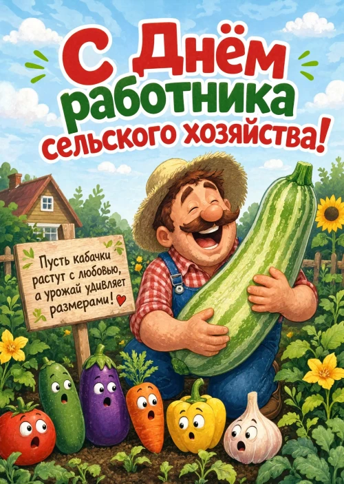 открытка с Днем Работника Сельского Хозяйства-19