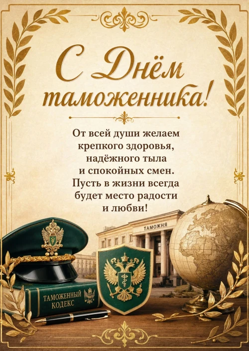 открытка с Днем Таможенника-19