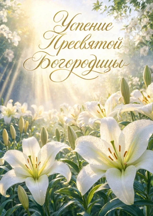 Открытка Успение Пресвятой Богородицы #4