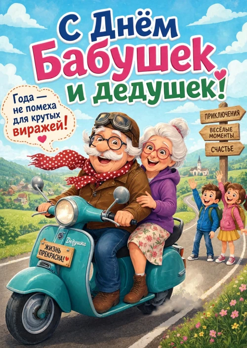 открытка с Днем Бабушек и Дедушек-9