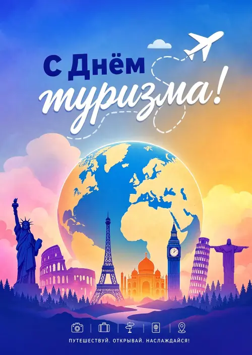 Открытка С Днём Туризма #4