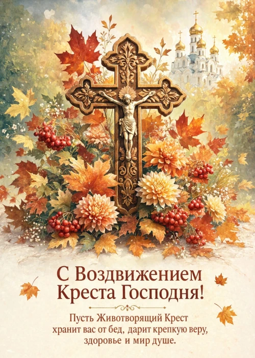 Открытка С Воздвижением Креста Господня #8
