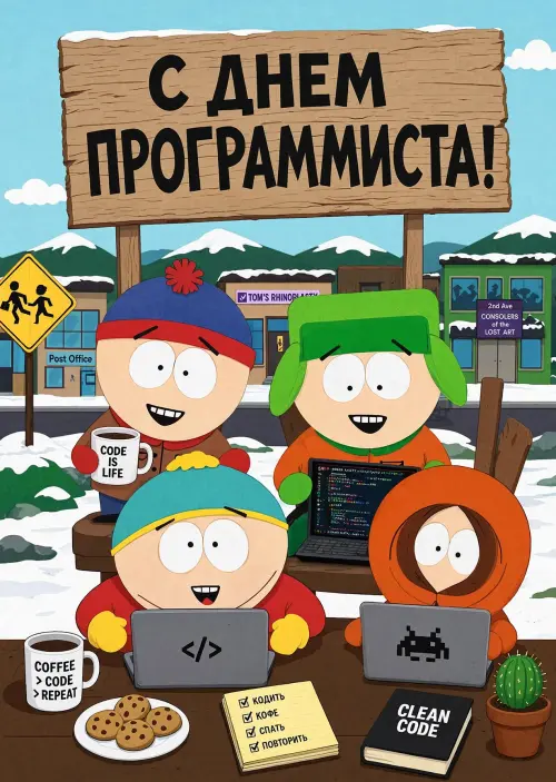 Открытка С Днём Программиста #29
