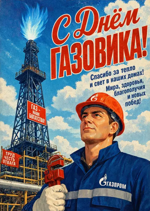 Открытка С Днём Газовика #9