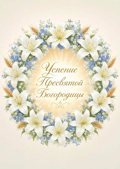 Открытка Успение Пресвятой Богородицы #32